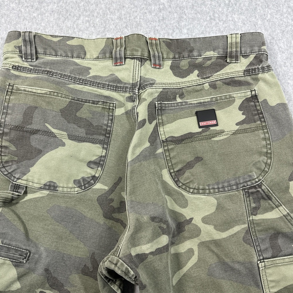 Craftsman Men's Camo Canvas Carpenter Work Pants Size 36x30 Loose Baggy Skater - Picture 13 of 14